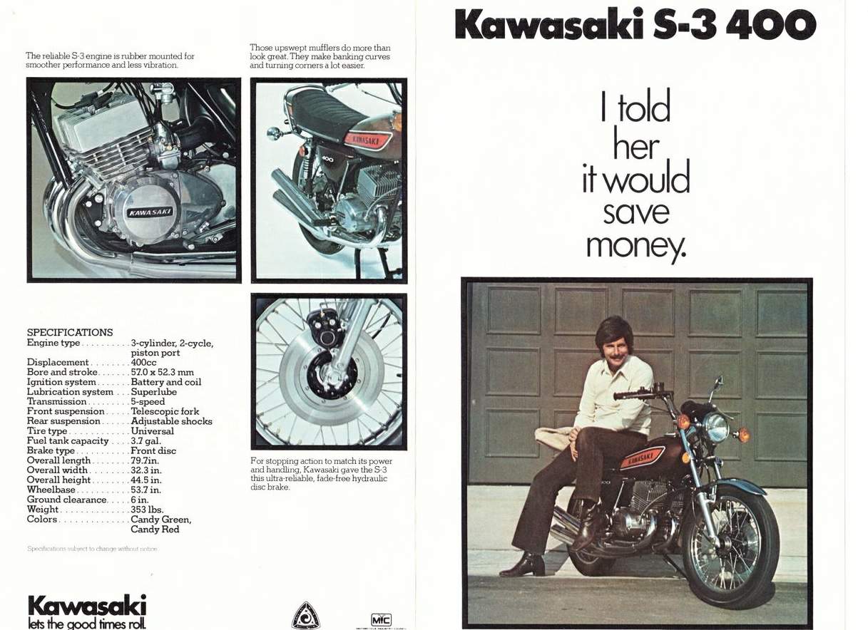 Мотоцикл Kawasaki KH 400 1975 Цена, Фото, Характеристики, Обзор, Сравнение  на БАЗАМОТО